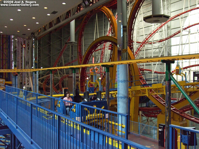 Roller coasters North America's largest shopping mall