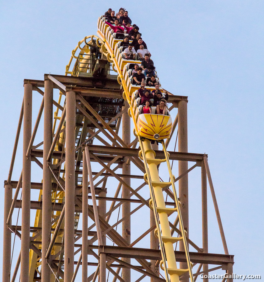 Yellow Roller Coaster Train