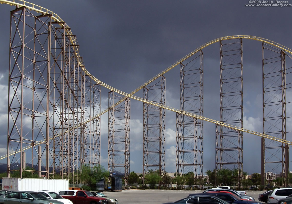 Roller coaster and a thunderstorm