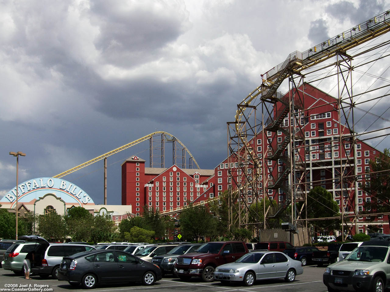 Blocking brakes on the Desperado roller coaster in Nevada