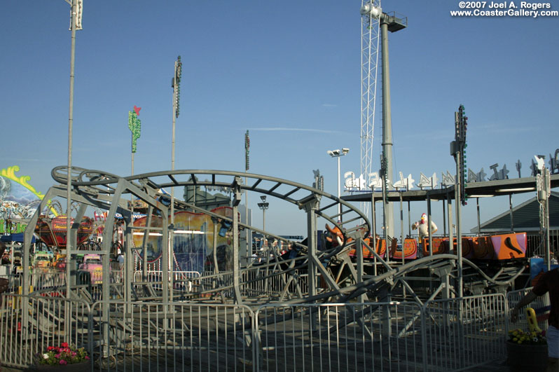 Small roller coaster in Seaside Heights, New Jersey