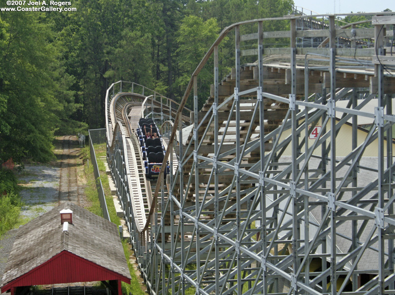 Roller coaster built by S & S Power