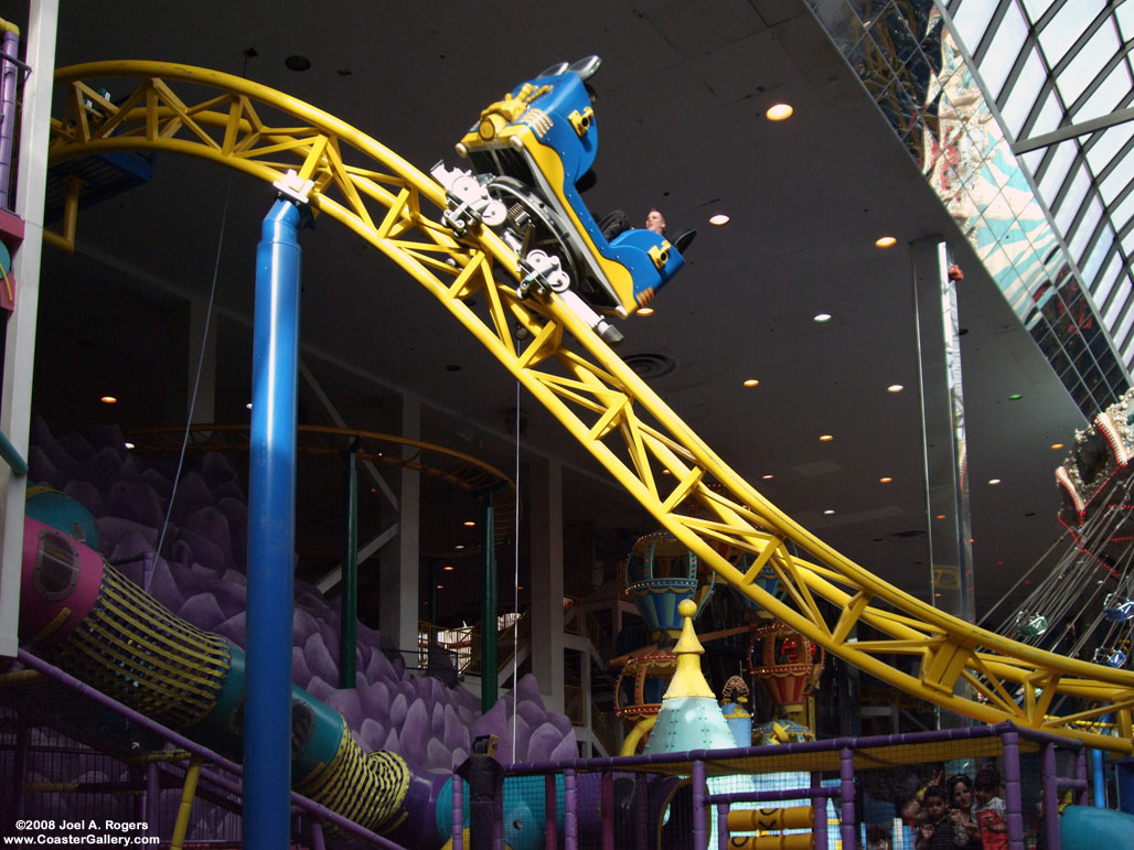 Galaxy Orbiter roller coaster at Galaxyland Amusement Park