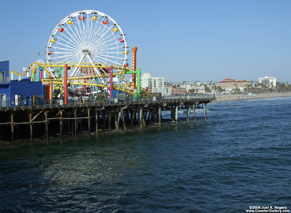 Roller coaster over the Pacific Ocean