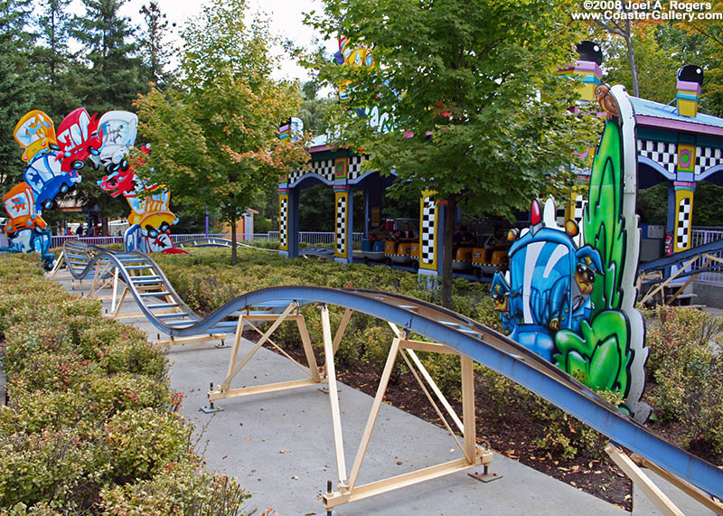 Kiddie roller coaster in Toronto, Ontario