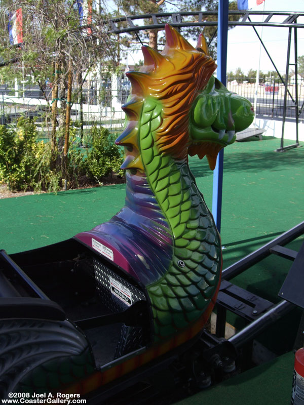 Dragon Coaster train as the Las Vegas Mini Gran Prix