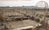 Roller coaster aerial picture