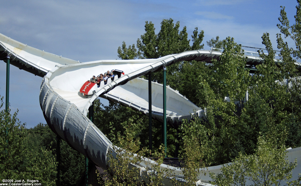 Alpine Bobsled diving through its course