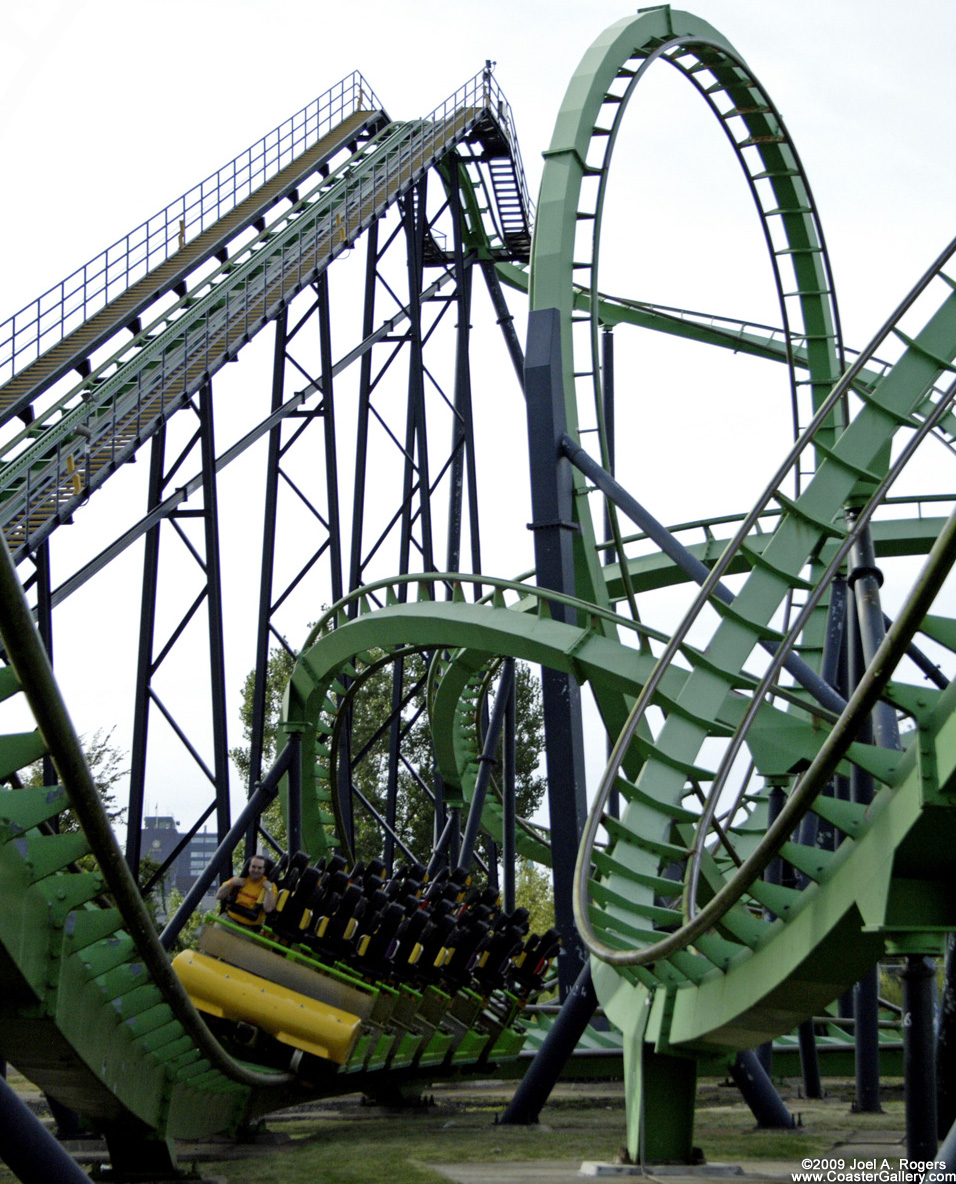 Just one person riding on a roller coaster