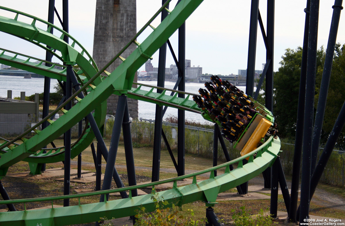 Stand-up roller coaster built by the Swiss company Intamin AG.