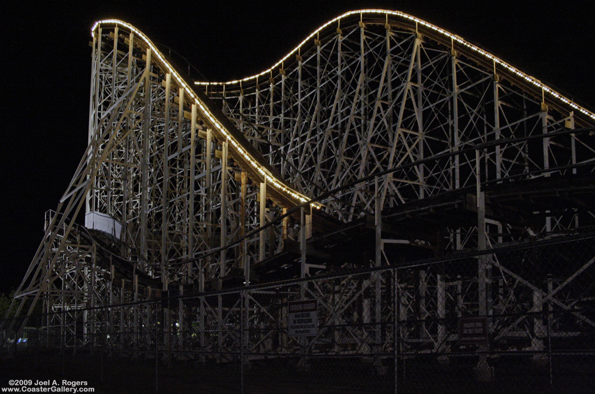 Roller coaster in the dark
