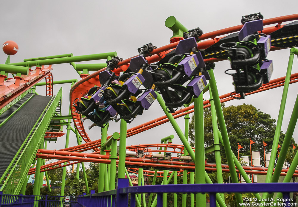 Suspended roller coaster in Australia