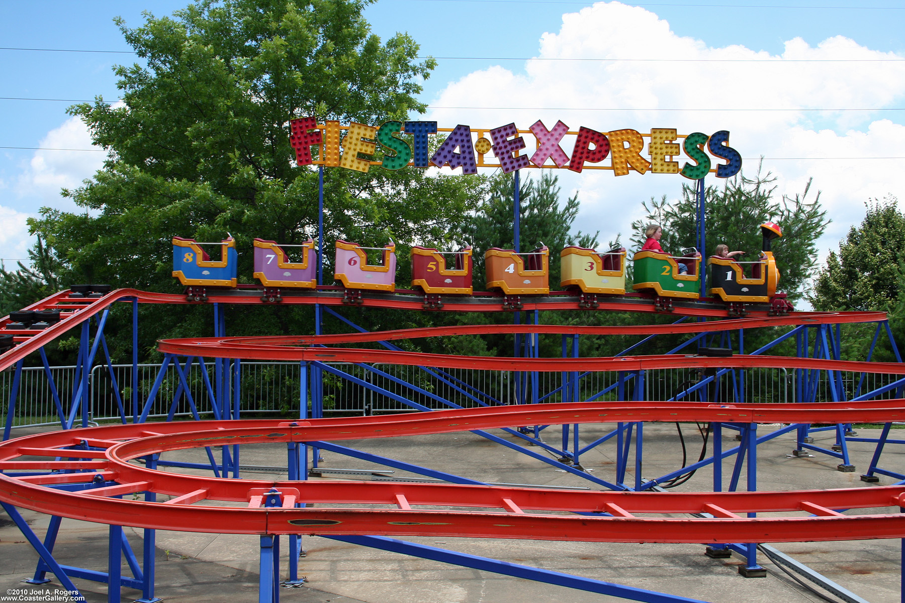 Rainbow colored kiddie coaster