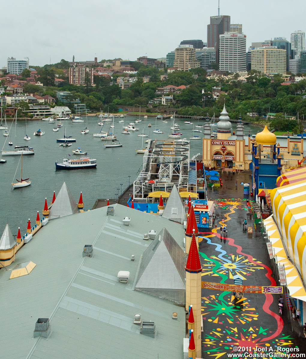 Aerial view of Sydney's Luna Park