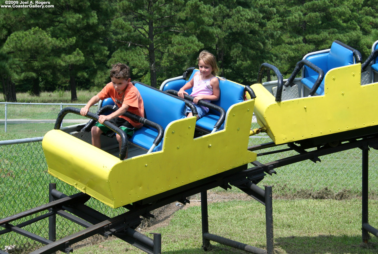 Close-up of a kiddie coaster