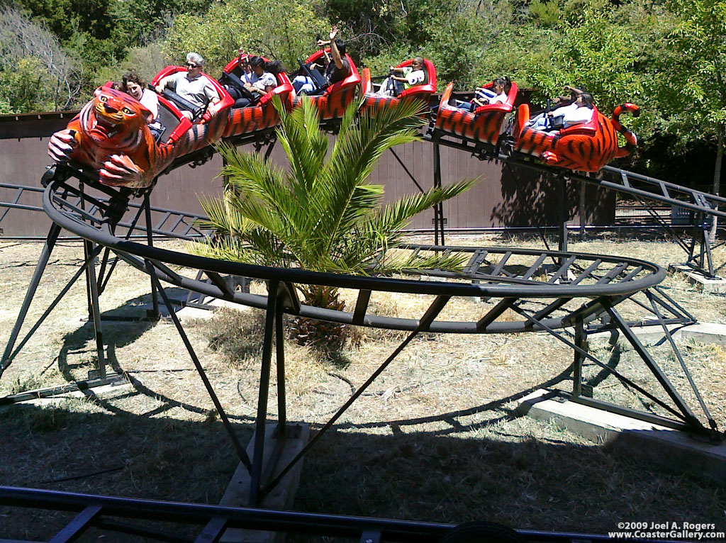 Tiger roller coaster at the Oakland Zoo in California