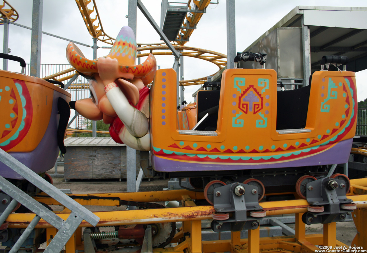 Mad Mouse roller coaster. Is that Speedy Gonzalez?