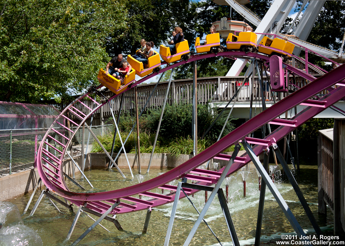 Ravine Flyer III - roller coaster over the water