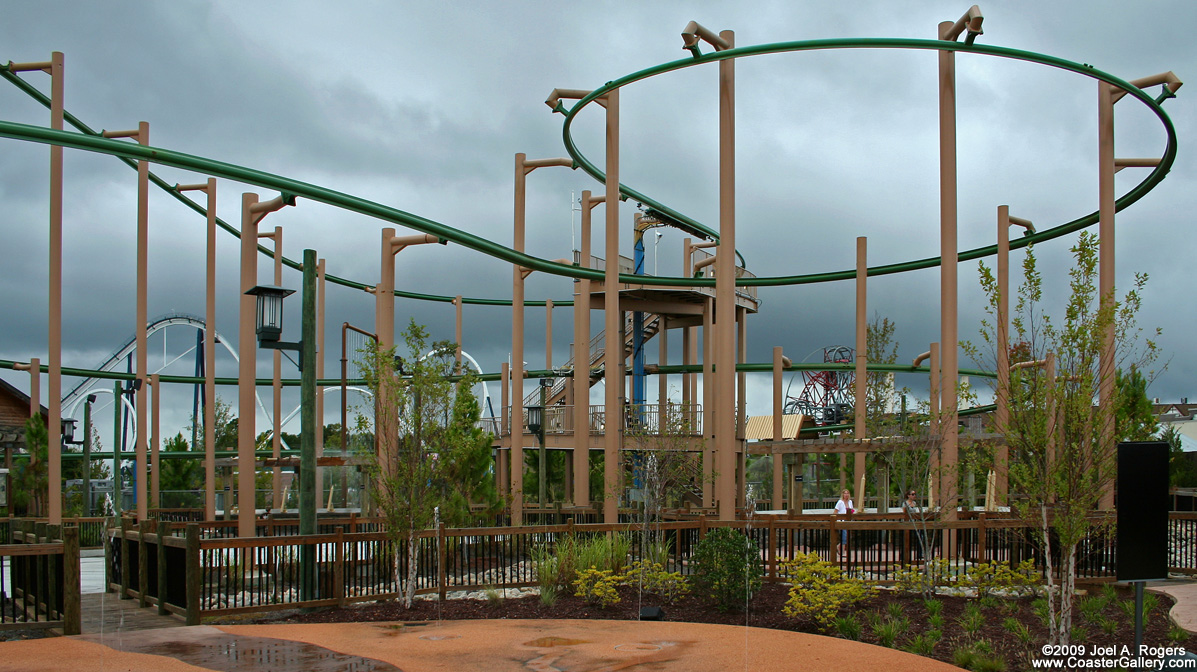 Suspended roller coaster in South Carolina