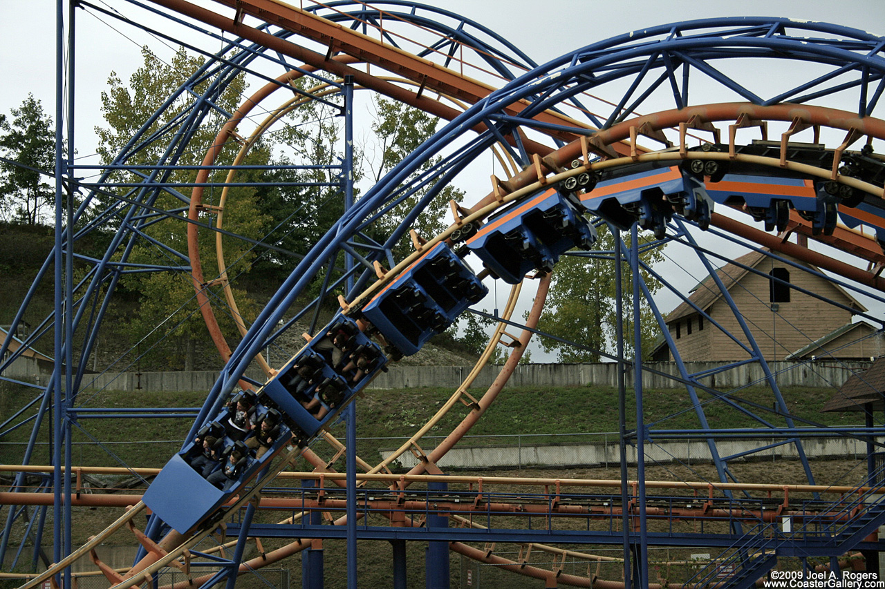 Roller coaster from designer Ron Toomer and constructed by Arrow Dynamics