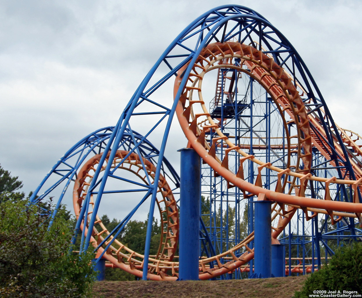 Multi-colored roller coaster