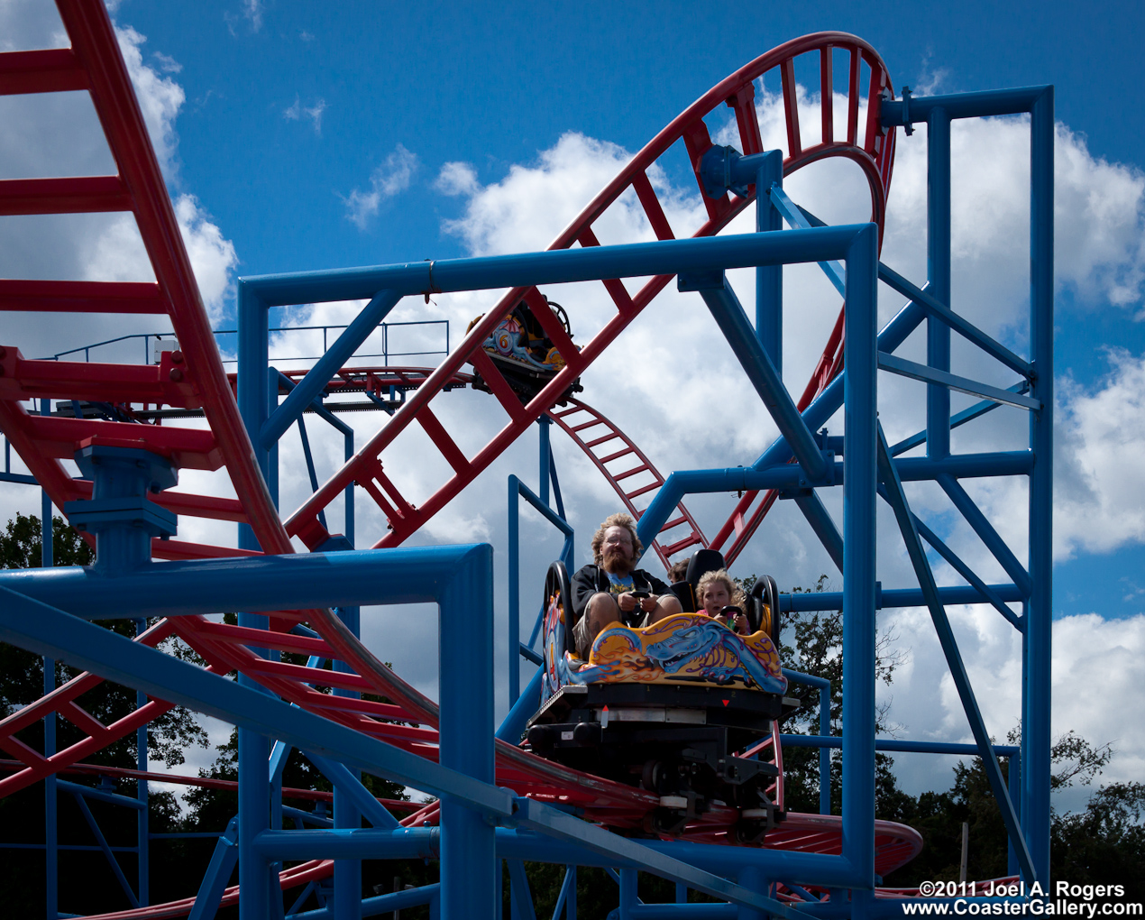 Waldameer's roller coaster with spinning cars