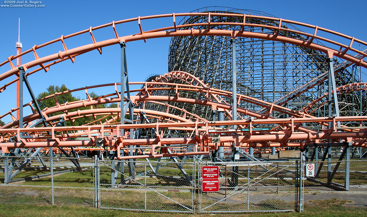 Corkscrew ride built by Vekoma Rides Manufacturing B.V.