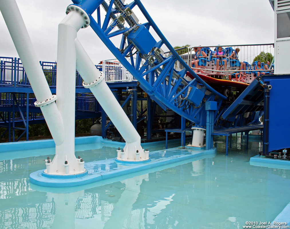 Surfrider over a pool