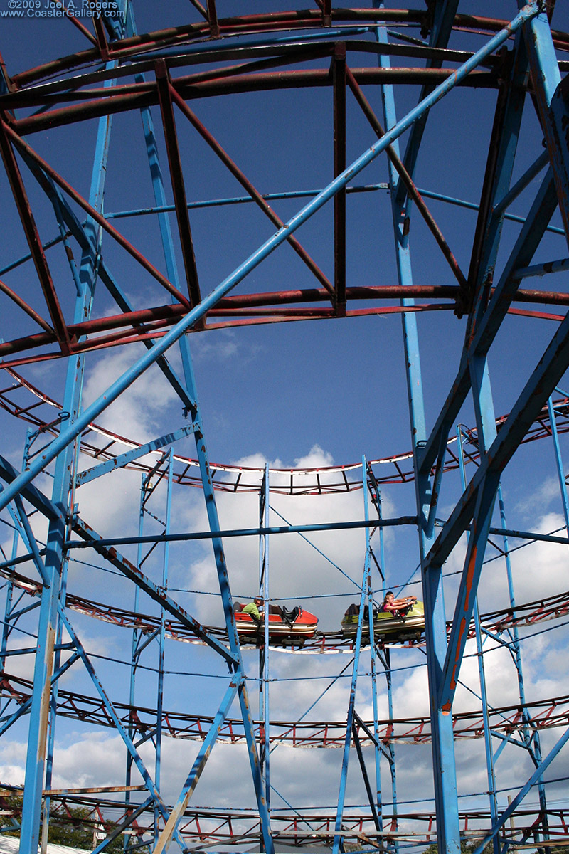 Roller coaster and blue sky