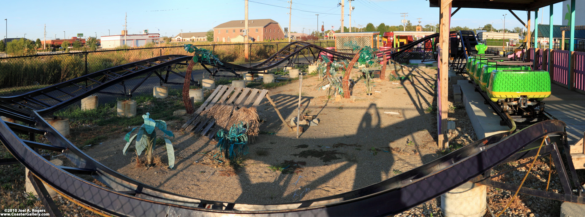 Panoramic image of the Sea Serpent roller coaster