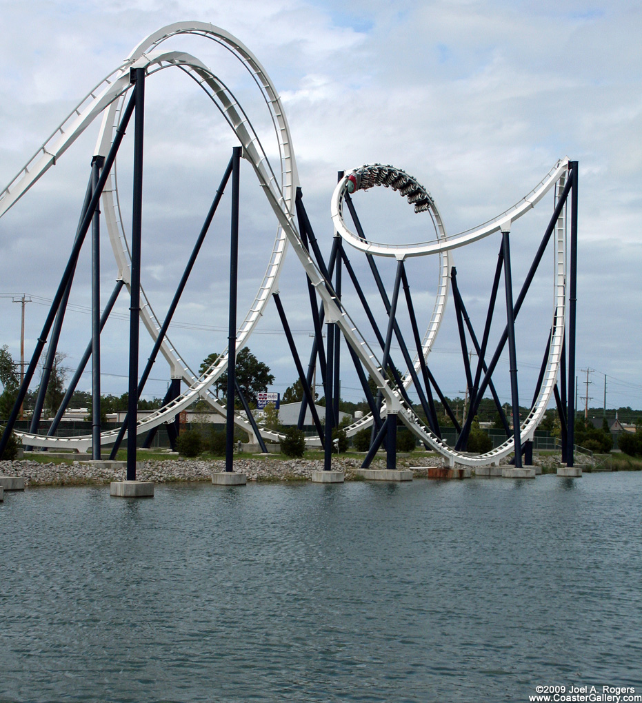 Four loops on the Time Machine roller coaster