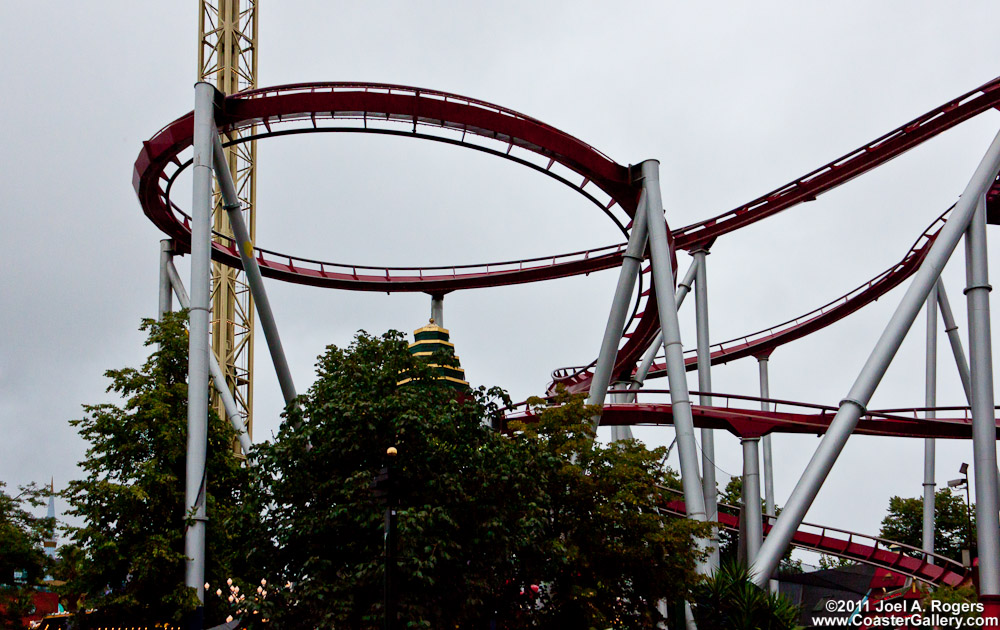 Dæmonen roller coaster at Tivoli Gardens