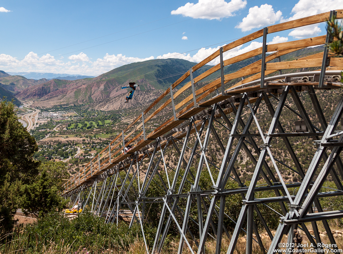 Alpine coaster and mountains