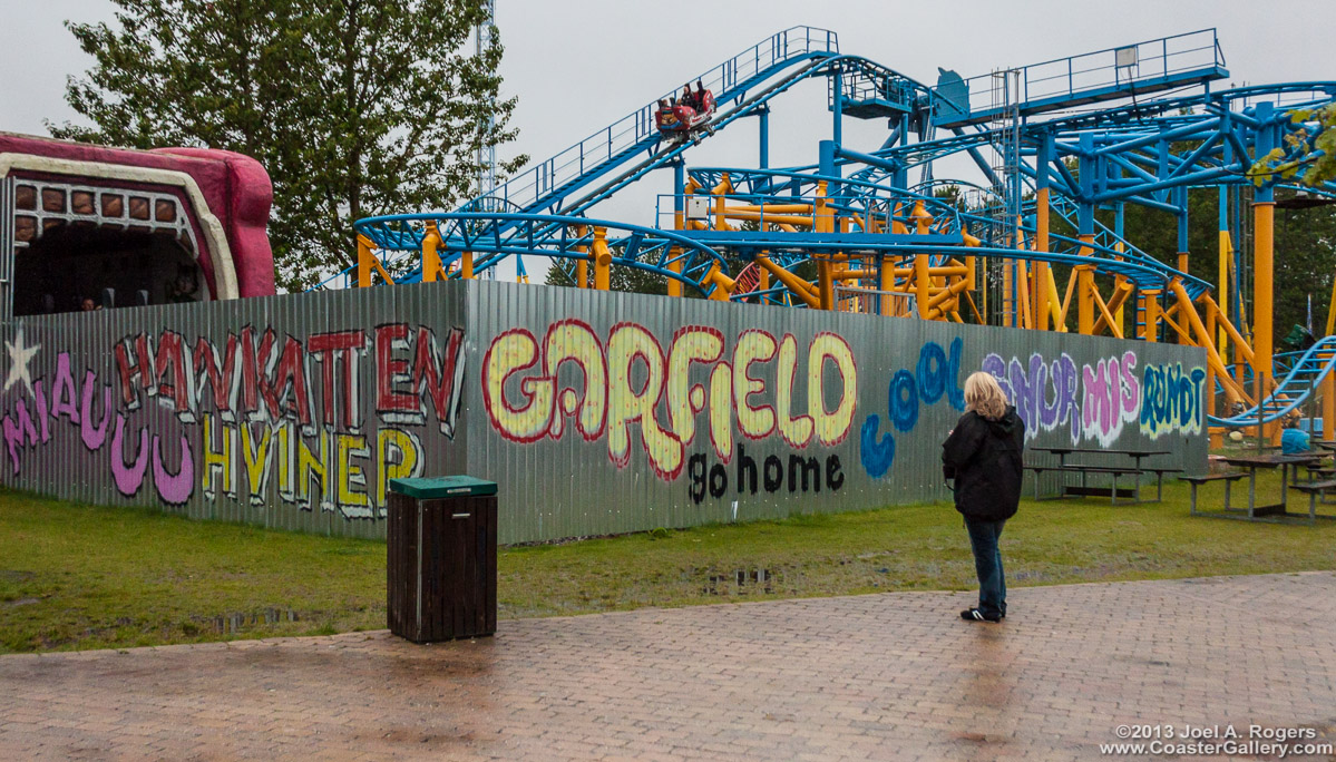 Graffiti in the BonBon-Land amusement park in Denmark