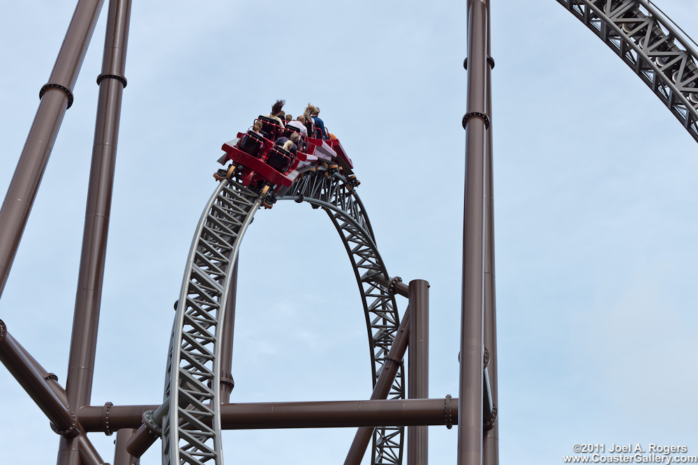 Track on a big Intamin roller coaster