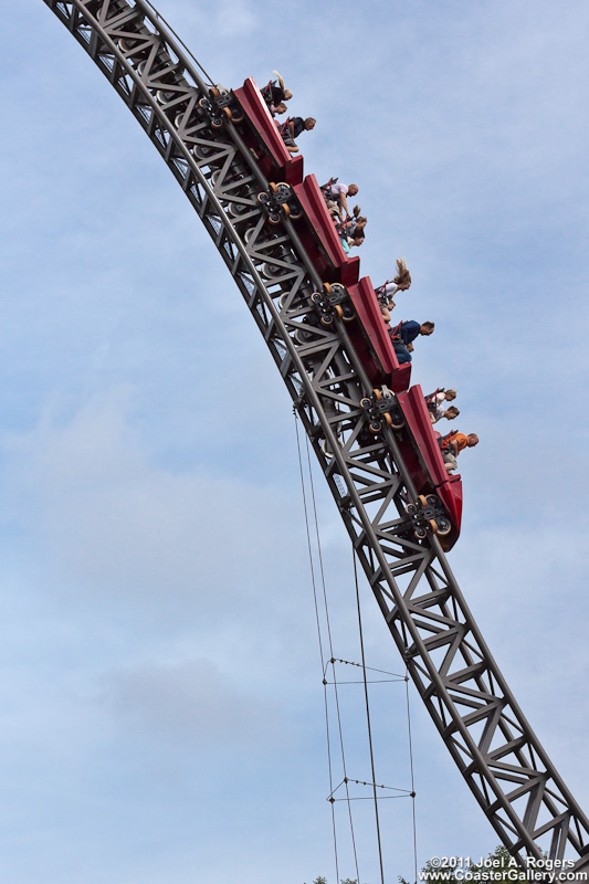 Cable lift on an Intamin roller coaster