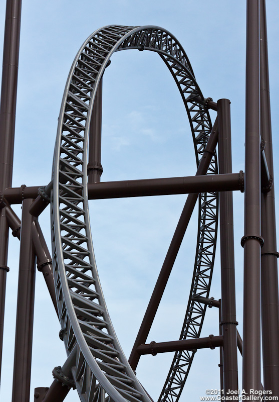 Graceful twists and turns an roller coaster in Denmark.