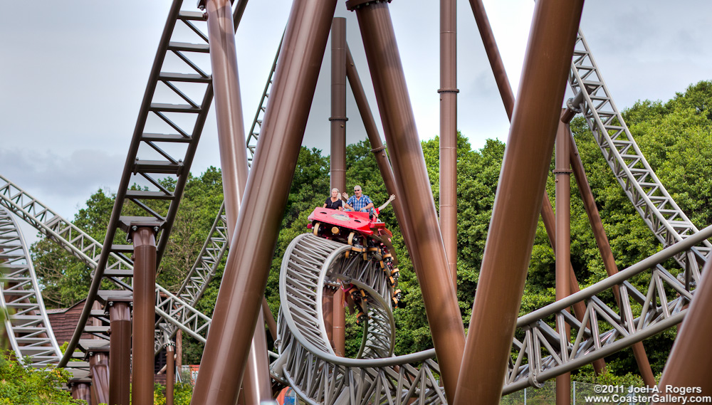 Fun on a roller coaster