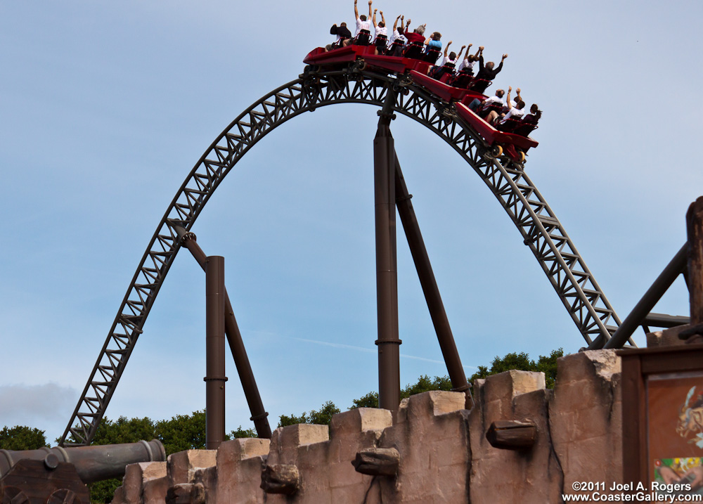 Piraten roller coaster built by Intamin AG