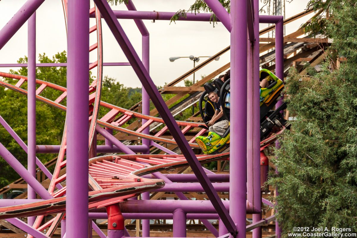 Spinning Roller Coaster at Lagoon Amusement Park in Utah
