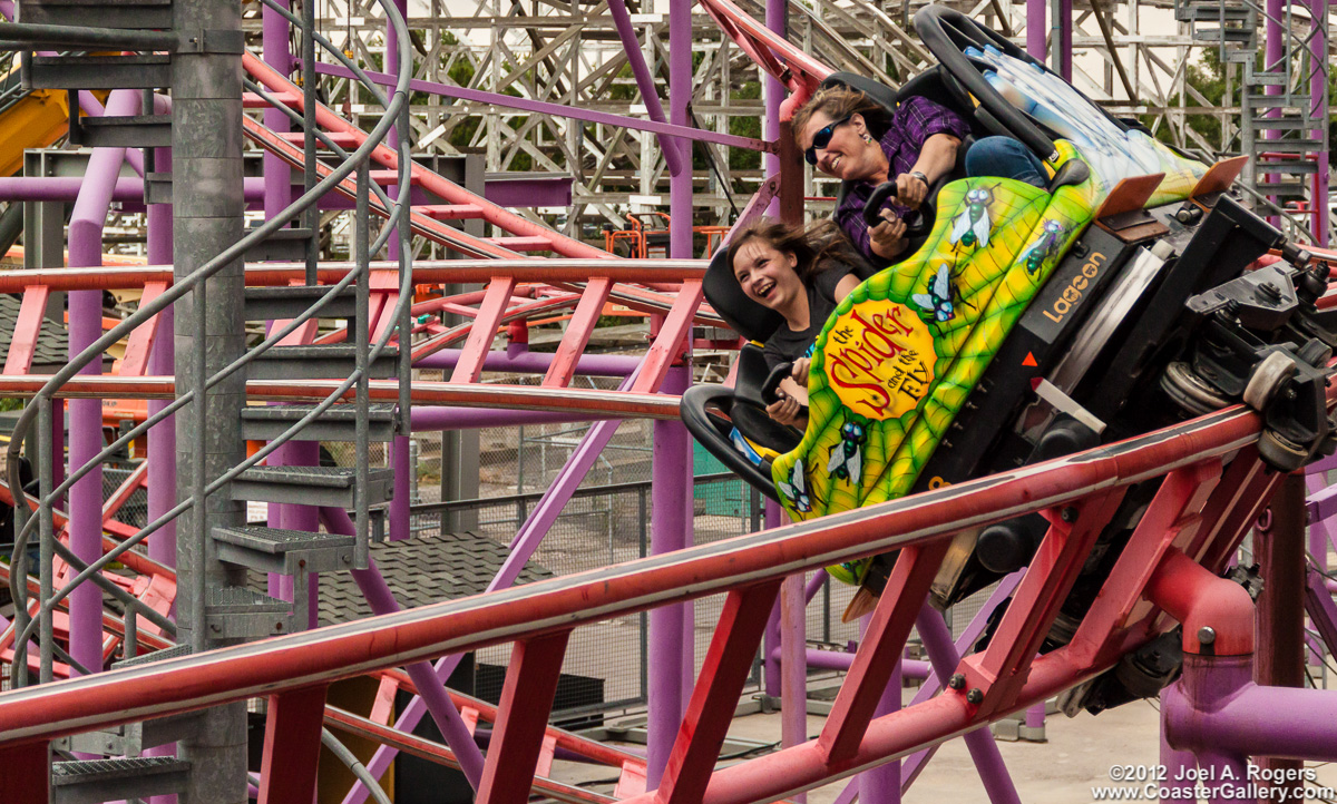 Spider Roller Coaster at Lagoon Amusement Park in Utah