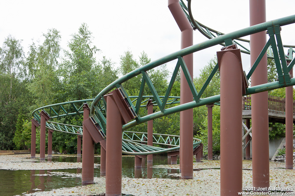 Crazy and risky rides at the Djurs Sommerland amusement park