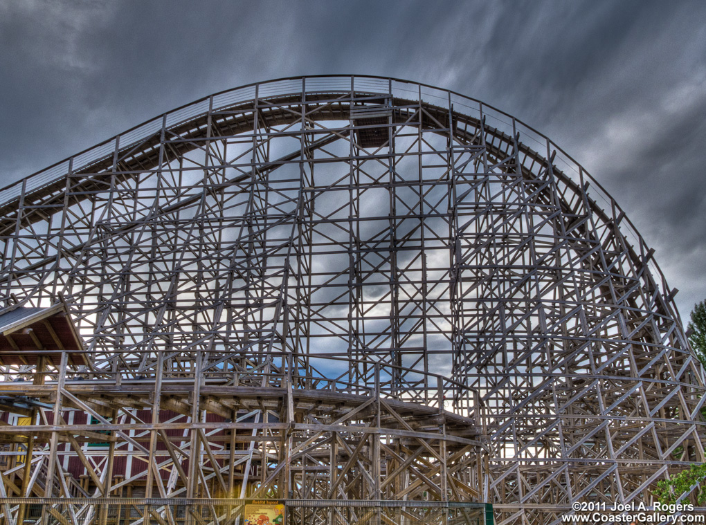 Thunderbird roller coaster at PowerPark