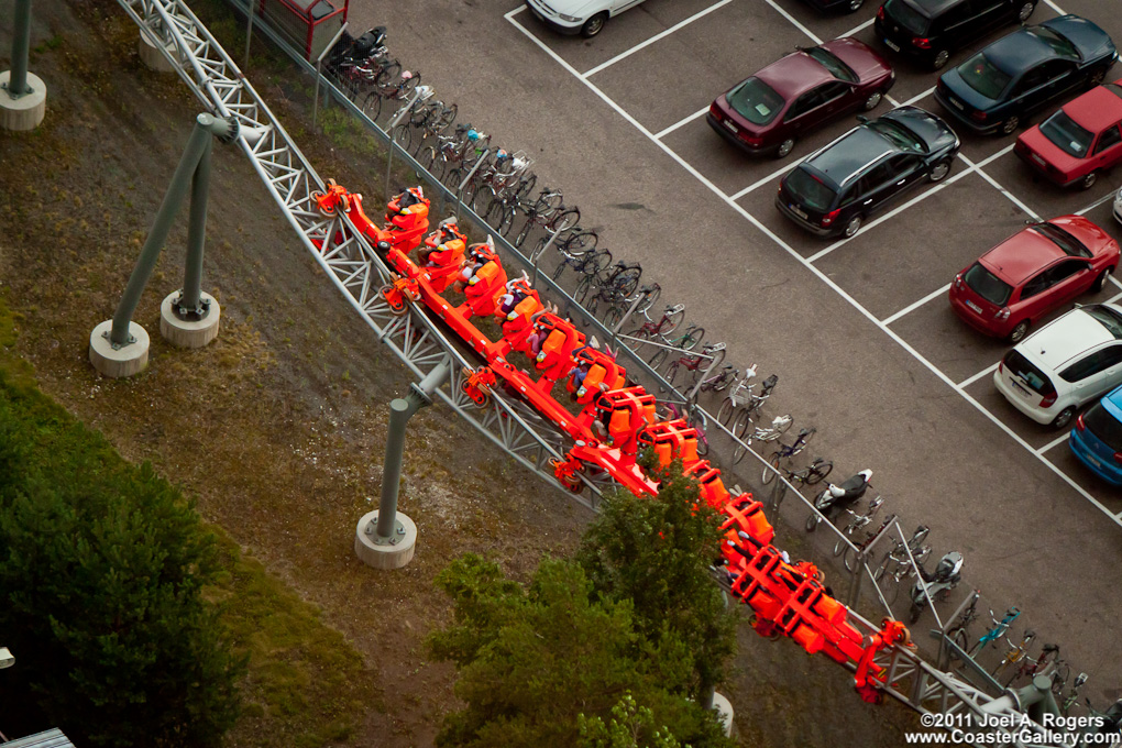 Aerial view of a Finnish roller coaster