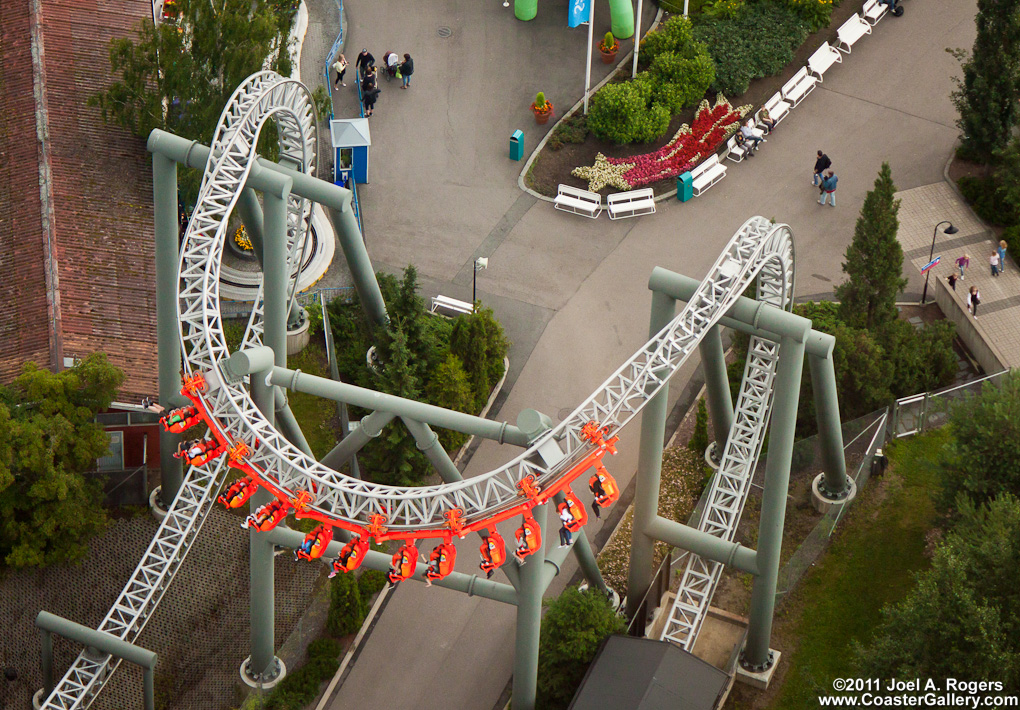 Walking under a roller coaster. Photo by Joel Rogers