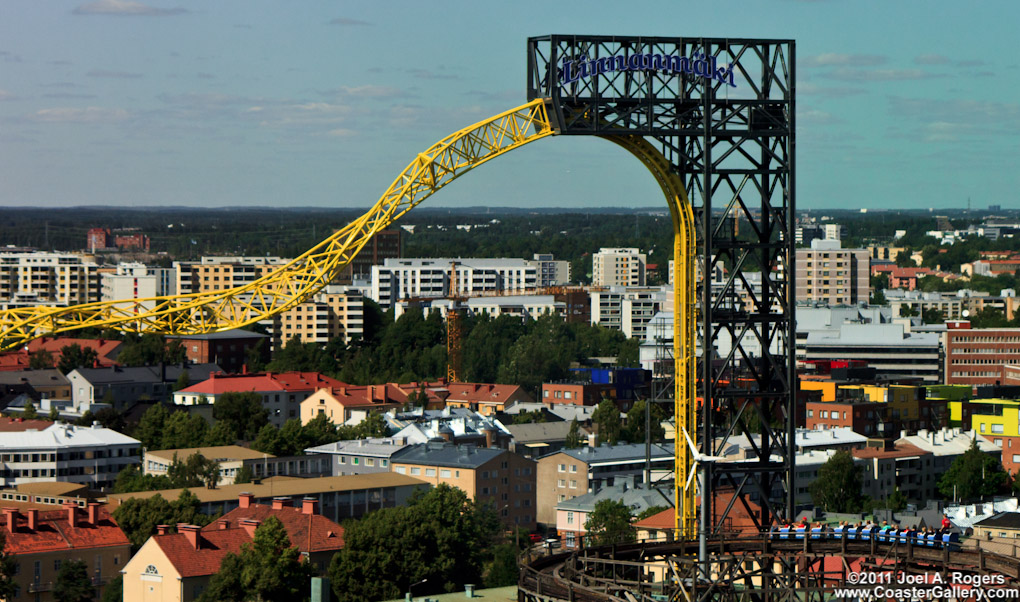 Aerial view of Helsinki's amusement park