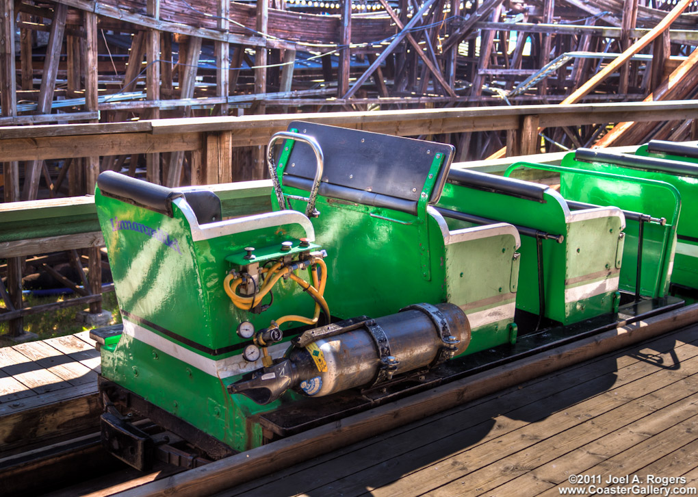 Brakeman position on an old roller coaster