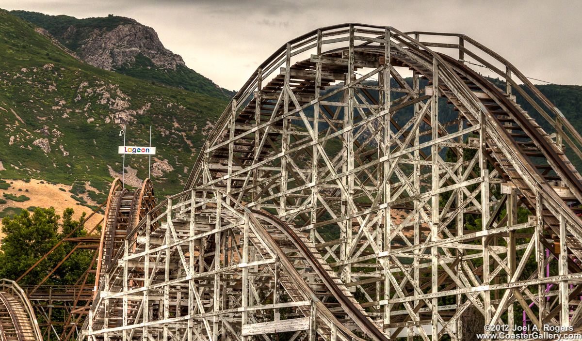 Roller coaster in the mountains