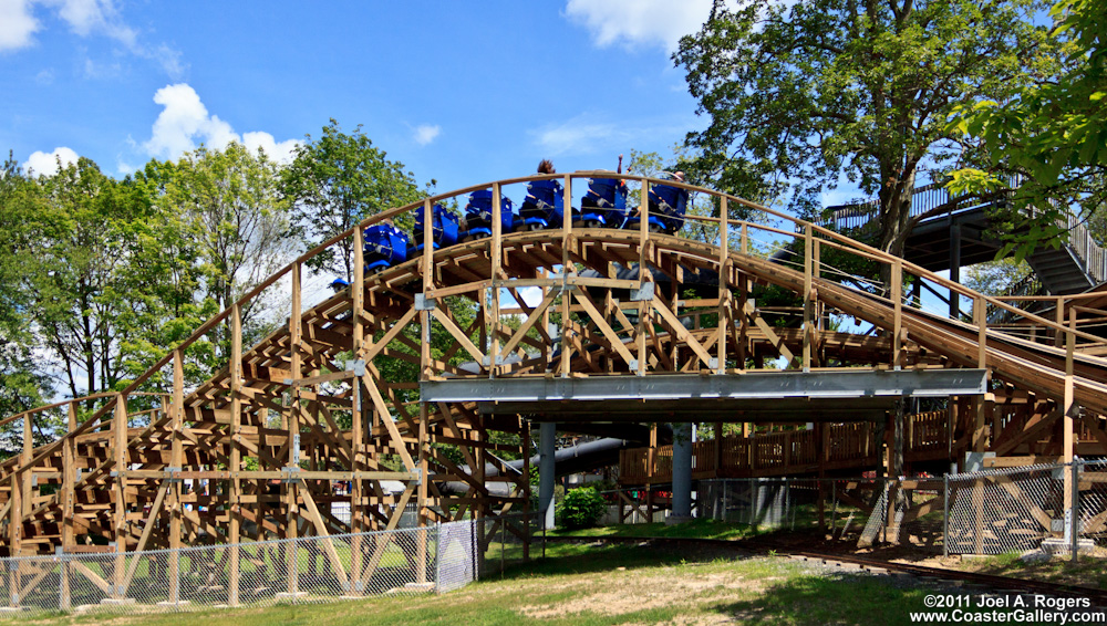Lake Quassy train and roller coaster tracks