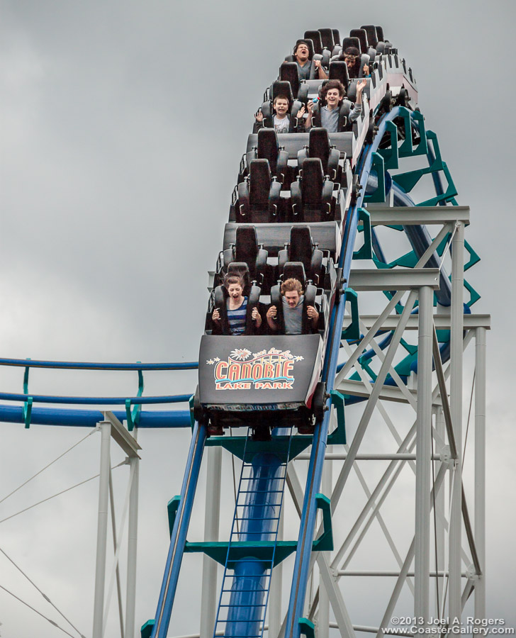 Magic City Express corkscrew roller coaster